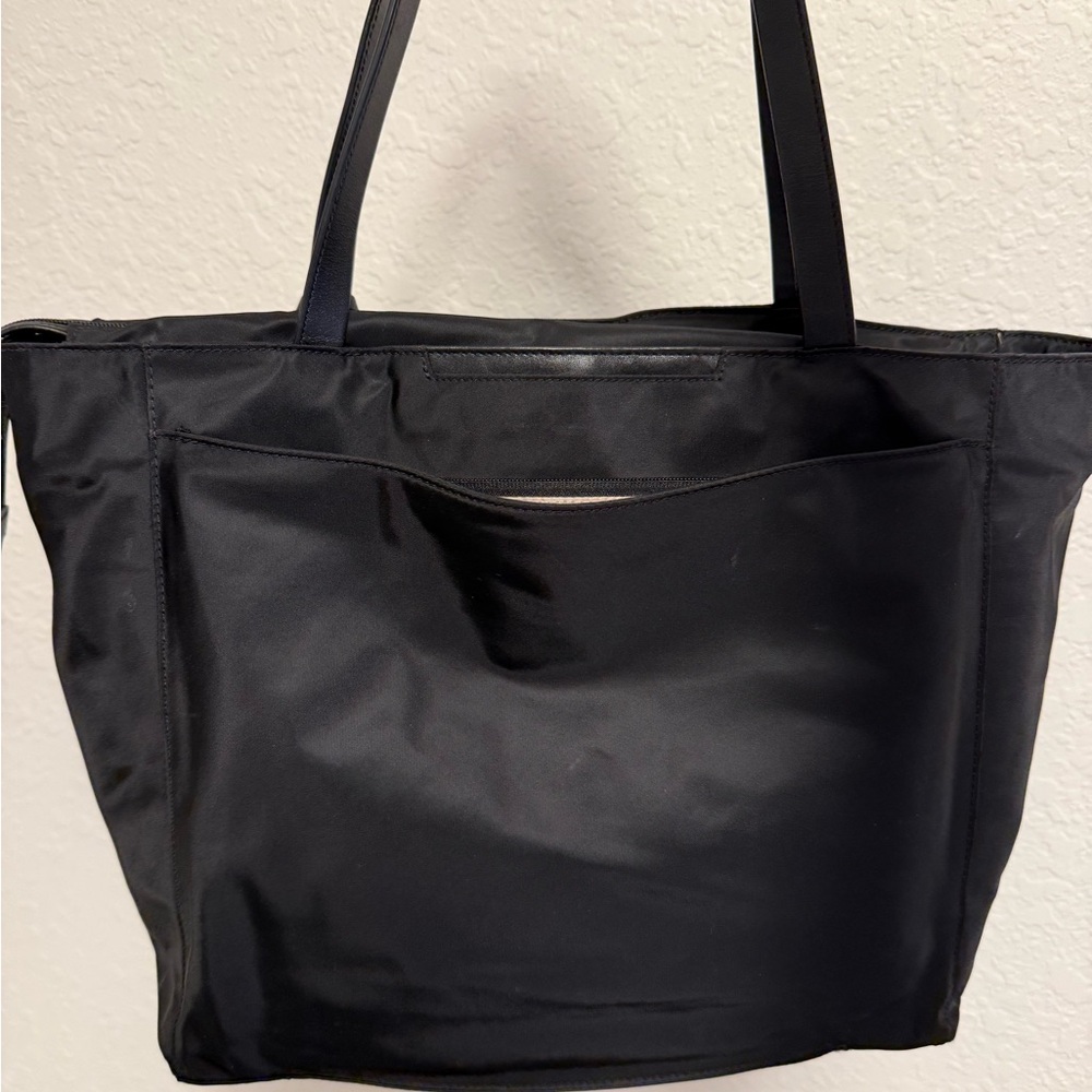 Tumi Black Nylon Tote with Gold Accent Hardware - Picture 2 of 10